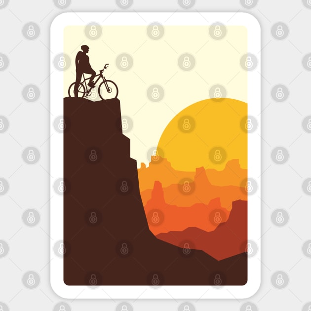 Mountain Biker Sticker by quilimo